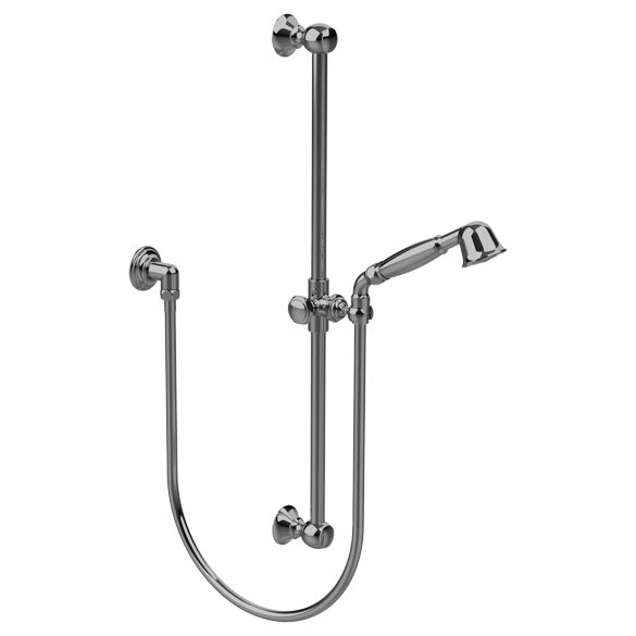 Horus Elsa Softness and Shyness Elsa Classic Collection - Wall Shower Set with Rail, Flexible Hose and Handspray - Matt Nickel 04.532-NM