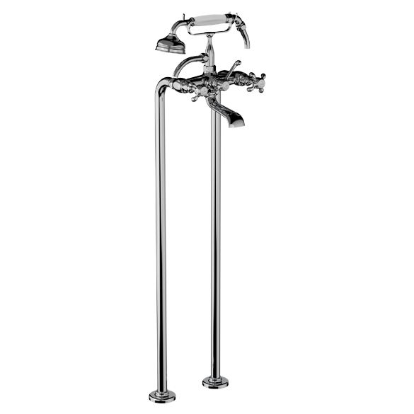 Horus Montmartre Classic Collection - Complete Mixer + Pipes for Free Standing Bath - Matt Nickel 07.498-NM
