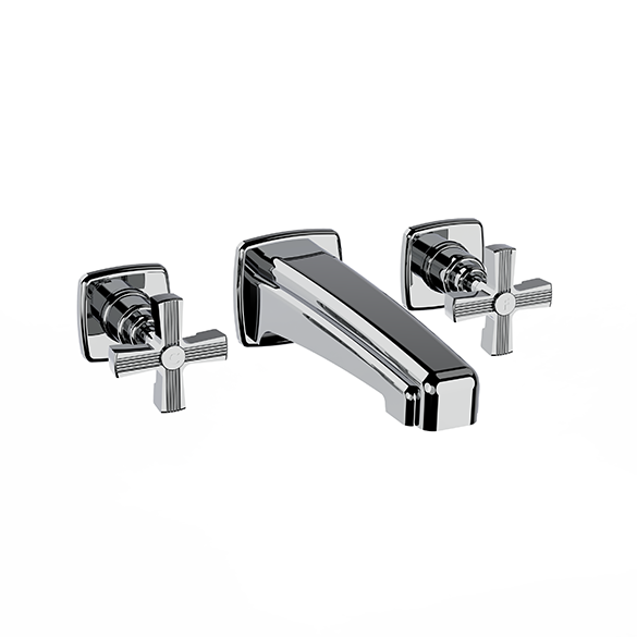 Horus Zéphyr Classic Collection - Concealed Wall Mounted 3 Hole Basin Set - Ice White 16.263-BI