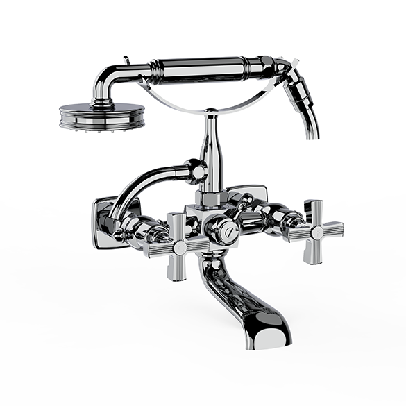 Horus Zéphyr Classic Collection - Complete Wall Bath / Shower Mixer - Metal Gun 16.414-CF
