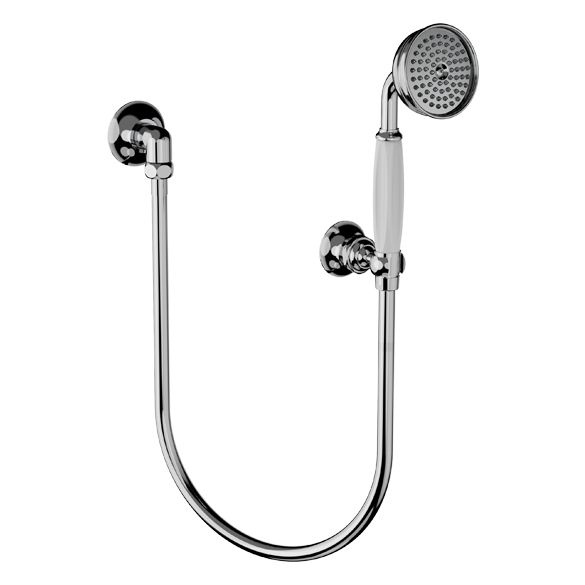 Horus Coventry Classic Collection - Wall Shower Set with Wall Hook, Flexible Hose and Handspray - Matt Nickel 28.589-NM