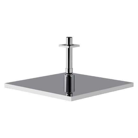 Horus Naja Contemporary Collection - Stainless Steel Shower Head 250 X 250 Mm, Thickness 14 Mm / Ceiling Installation - Metal Gun 43.538-CF