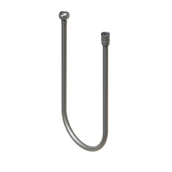 Horus Compléments Classic Collection - Exposed Flexible Hose 200 Cm with Swivelling Nut Anti Twisting - Black 46.465-NO