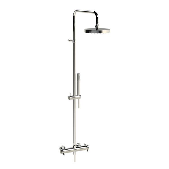 Horus Minoé Contemporary Collection - Complete Exposed Thermostatic Wall Shower Set - Matt Black 47.797-NO