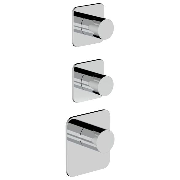 Horus Naja Contemporary Collection - Trim for Thermostatic Mixer. - Metal Gun 48.522-CF