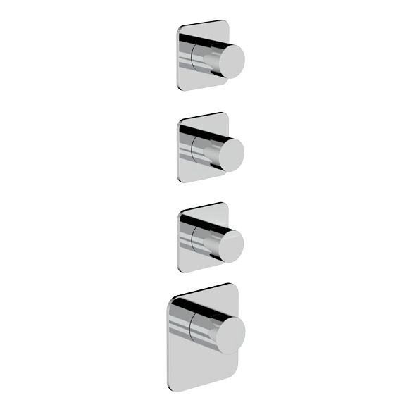 Horus Naja Contemporary Collection - Trim for Thermostatic Mixer. - Satin Brass 48.523-LS