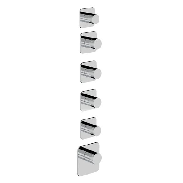 Horus Naja Contemporary Collection - Trim for Thermostatic Mixer. - Satin Brass 48.525-LS