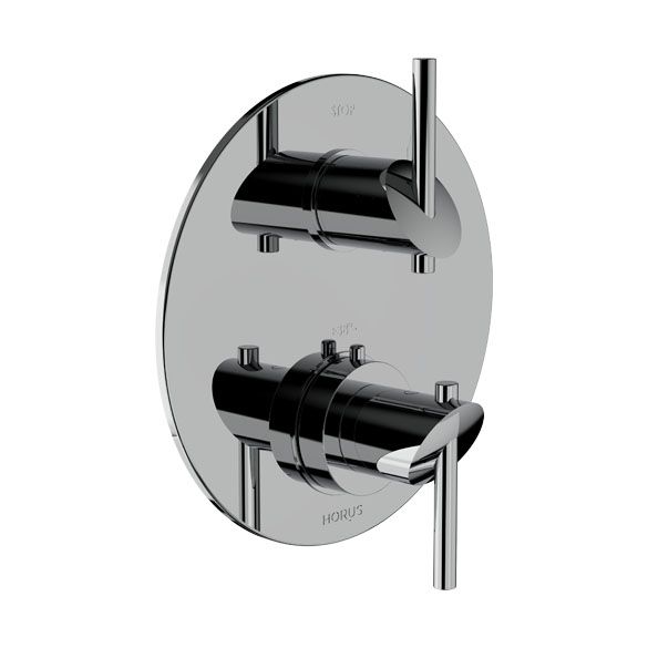 Horus Minoé Contemporary Collection - Trim for Thermostatic Mixing Valve Réf. 93.593 - Satin Brass 49.508-LS