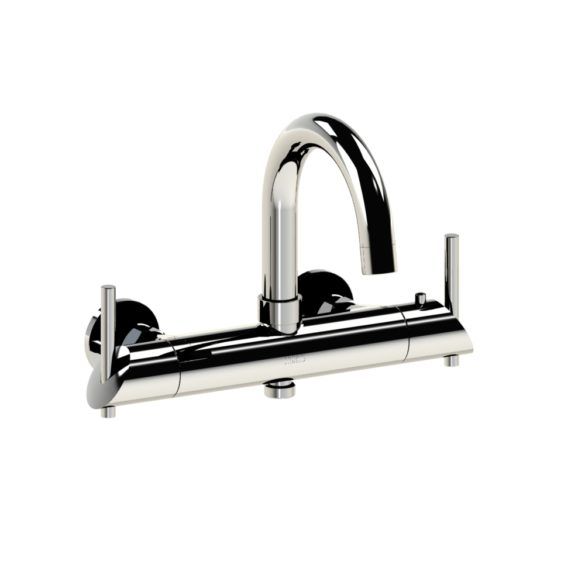 Horus Minoé Contemporary Collection - Complete Exposed Thermostatic Wall Bath-shower Mixer - Satin Brass 49.784-LS