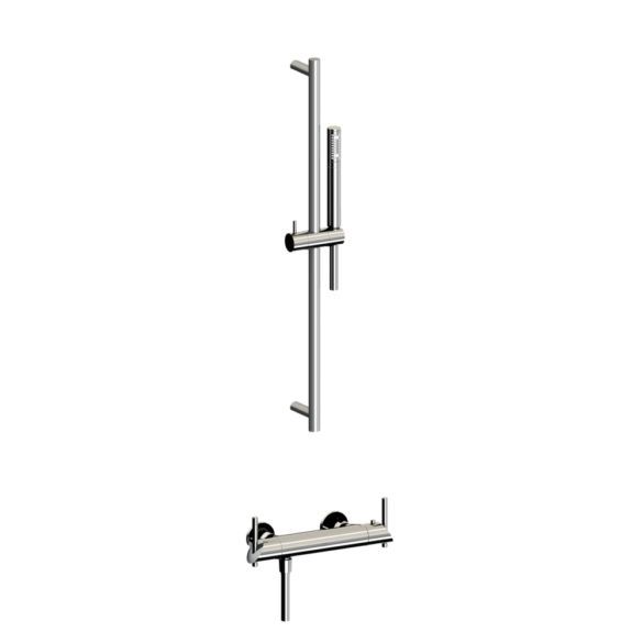 Horus Minoé Contemporary Collection - Complete Set : Exposed Thermostatic Wall Bathshower Mixer - Chrome 49.795-CH