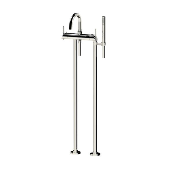 Horus Minoé Contemporary Collection - Complete Thermostatic Bath-shower Mixer with Pipes for Free Standing Bath - Chrome 49.798-CH