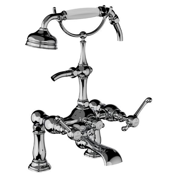 Horus Montmartre Classic Collection - Complete Deck Bath / Shower Mixer / Medium Height Cradle - Chrome 50.435-CH
