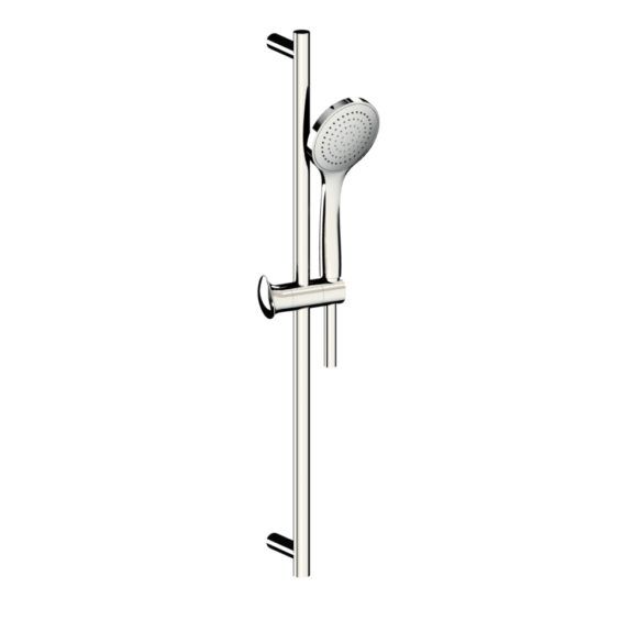 Horus Canopée Contemporary Collection - Shower Rail with Brass Handshower on Sliding Part and Flexible Hose - Matt Black 60.542-NO