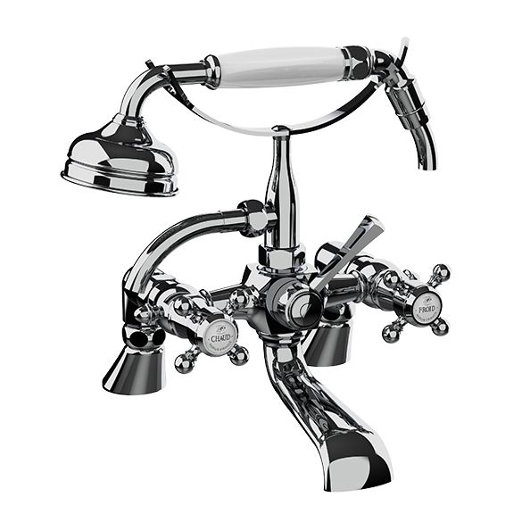 Horus Ascott Classic Collection - Deck Bath / Shower Mixer Complete - Polished Nickel 62.485-NB