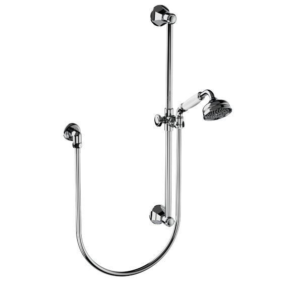 Horus Ascott Classic Collection - Wall Shower Set with Rail, Flexible Hose and Handspray - Matt Nickel 62.532-NM