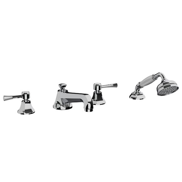 Horus Ascott Classic Collection - 4 Hole Deck Bath/ Shower Set - Polished Nickel 65.466-NB