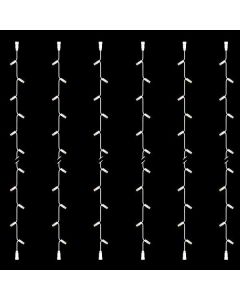 ΣΕΙΡΑ, DIY ΣΕΤ 6 ΤΜΧ, 30 LED, ΛΕΥΚΟ ΚΑΟΥΤΣΟΥΚ ΚΑΛΩΔΙΟ, 2 ΕΠΕΚΤΑΣΕΙΣ, ΘΕΡΜO ΛΕΥΚO LED ΑΝΑ 10cm, ΙΡ65 Eurolamp 600-11958
