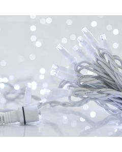 ΣΕΙΡΑ, 100 LED 5mm ΜΕ ΚΑΛΥΜΜΑ, 230V, 3 ΕΠΕΚΤΑΣΕΙΣ ΕΩΣ 9 ΣΕΤ, ΛΕΥΚΟ ΚΑΟΥΤΣΟΥΚ ΚΑΛΩΔΙΟ, ΛΕΥΚΟ LED ANA 10cm, ΠΡΟΕΚΤΑΣΗ ΠΑΡΟΧΗΣ 1.5m, ΙΡ65 Eurolamp 600-11101