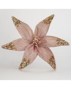 ΛΟΥΛΟΥΔΙ ΒΕΛΟΥΔΙΝΟ, ΡΟΖ ΜΕ GLITTER, 30cm Eurolamp 600-44772