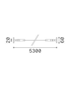TESI 20mm 05 MT NERO Ideal Lux 302263