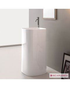 Νιπτήρας Πορσελάνης Moon 42x42 y.85 Scarabeo White 5510-300