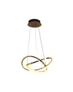 InLight Κρεμαστό φωτιστικό LED 48W 3CCT by switch on base σε χρυσό χρώμα D:60cm 6082-GL