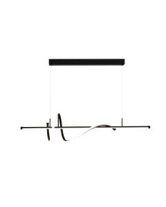 InLight Κρεμαστό φωτιστικό LED 40W 3CCT by switch on base σε μαύρο χρώμα D:120cm 6083-BL