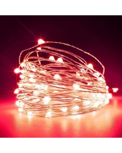 ΣΕΙΡΑ, 100 ΜΙΝΙ LED, ΜΕΤΑΣΧΗΜΑΤΙΣΤΗ, ΣΤΑΘΕΡΟ, ΑΣΗΜΙ ΧΑΛΚΙΝΟ ΚΑΛΩΔΙΟ, ΚΟΚΚΙΝΟ LED ANA 10cm, ΠΡΟΕΚΤΑΣΗ ΠΑΡΟΧΗΣ 5m, ΙΡ44 Eurolamp 600-11721