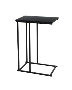 Side Table Μεταλλικό με Επιφάνεια MDF/Μελαμίνη 40x26x58cm Black MRShome  DF-0049000