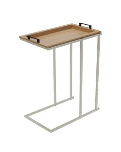 Side Table με Μεταλλικό Σκελετό Off-White και Αφαιρούμενη Επιφάνεια από MDF 45x28x59cm MRShome  DF-0051000