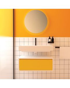 Orabella Drawer Amabile 80 - Κρεμαστό Έπιπλο Μπάνιου με συρτάρι από MDF super matt Λευκό ή Μαύρο (χωρίς καθρέπτη και νιπτήρα) F70199-70198