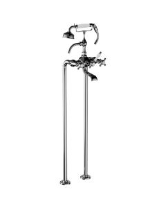 Horus Julia Victoria Julia Victoria Classic Collection - Complete Mixer + Pipes for Free Standing Bath - Chrome 01.498-CH
