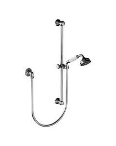 Horus Julia Victoria Julia Victoria Classic Collection - Wall Shower Set with Rail, Flexible Hose and Handspray - Chrome 01.532-CH