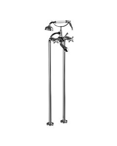 Horus Ascott Classic Collection - Complete Mixer + Pipes for Free Standing Bath - Polished Nickel 62.498-NB