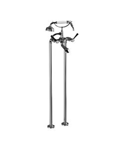Horus Ascott Classic Collection - Complete Mixer + Pipes for Free Standing Bath Centers - Polished Nickel 65.498-NB