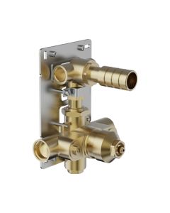 Horus Zéphyr Classic Collection - Concealed Thermostatic Mixing Valve with 1 Control / Diverter, 2 Outlets - Private: Technical Basic Raw Materials 93.593-BT