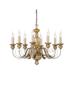 Κρεμαστό Φωτιστικό FIRENZE SP8 Χρυσό Ideal Lux 020839