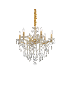Κρεμαστό Φωτιστικό FLORIAN SP6 Χρυσό Ideal Lux 035635