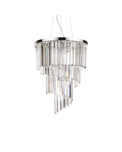 Κρεμαστό Φωτιστικό CARLTON SP12 Χρώμιο Ideal Lux 166247