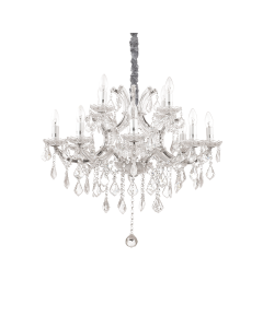 Κρεμαστό Φωτιστικό NAPOLEON SP12 Χρώμιο Ideal Lux 167251