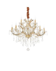 Κρεμαστό Φωτιστικό NAPOLEON SP12 Χρυσό Ideal Lux 167404