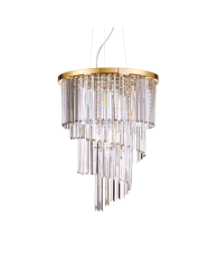 Κρεμαστό Φωτιστικό CARLTON SP12 Χρυσό Ideal Lux 213521