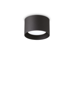 Φωτιστικό Οροφής SPIKE PL1 ROUND Μαύρο Ideal Lux 278704