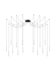 Κρεμαστό Φωτιστικό LUCCIOLA SP16 Μαύρο Ideal Lux 284002