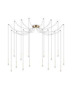 Κρεμαστό Φωτιστικό LUCCIOLA SP16 Ορείχαλκος Ideal Lux 284019