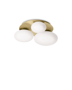 Φωτιστικό Οροφής NINFEA PL3 Ορείχαλκος Ideal Lux 293660