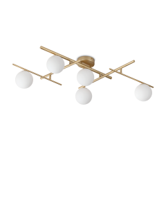 Φωτιστικό Οροφής ATLAS PL5 Χρυσό Ideal Lux 311364
