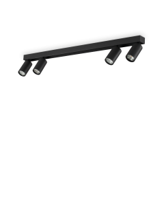 Φωτιστικό Οροφής Προφίλ PL4 Μαύρο Ideal Lux 328195