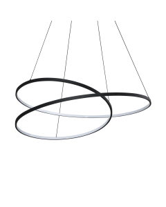 Κρεμαστό Φωτιστικό OZ SP D100 ON-OFF Μαύρο 3000K Ideal Lux 364896