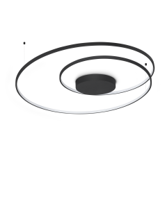 Φωτιστικό Οροφής OZ PL D100 ON-OFF Μαύρο 3000K Ideal Lux 364995